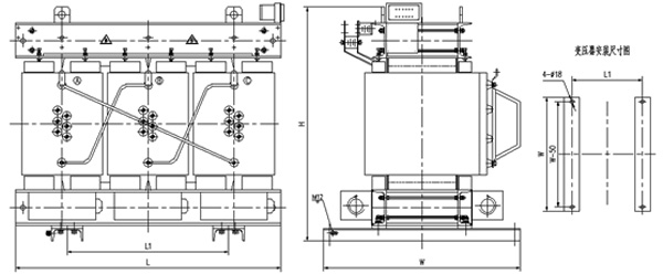 環氧樹脂澆注非晶合金三相干式配電變壓器3